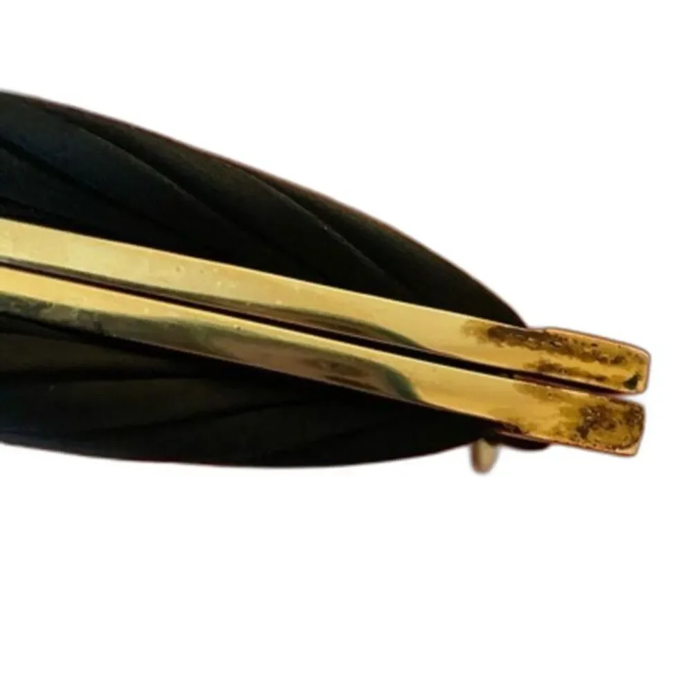 Vintage Tano of Madrid Plissé Pleated Silk Clutch - 1950s Black Evening Bag